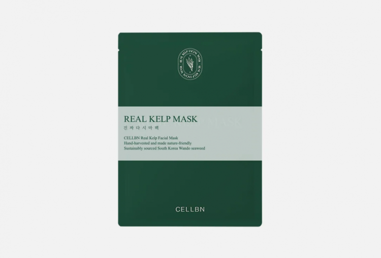 Маска для лица из 100% натуральной ламинарии CELLBN REAL KELP FACIAL MASK