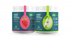 COLLA GEN (СТЕРИЛИЗОВАННЫЙ) Гидролизат коллагена пищевой со вкусом малины, 500 г