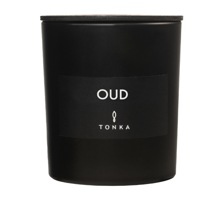 Свеча аромат OUD черный стакан2